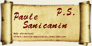 Pavle Saničanin vizit kartica